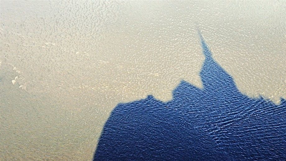 Reflected shadows from Le Mont Saint Michel.