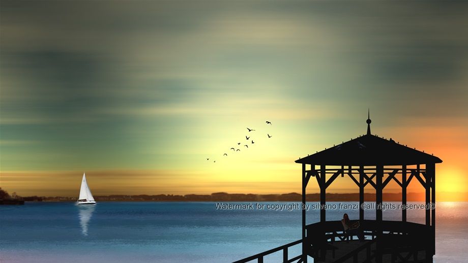 Dusk on the lake.