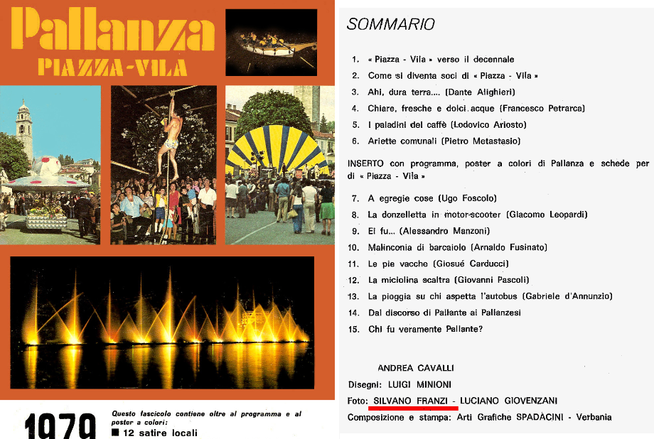 DA UNA BROCHURE SU FESTEGGIAMENTI LOCALI